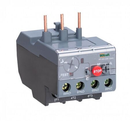 Реле тепловое 09A-25А 7.0A-10A РТ-02  DEKraft