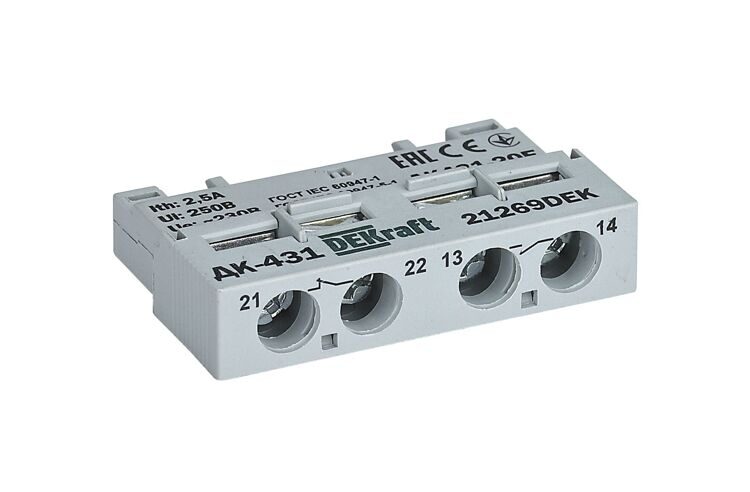Контакт ДК-431-11F доп.фронтальный 1НО+1НЗ  (для ВА-431) DEKraft