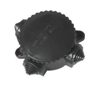 Коробка электромонтажная КЭМ 1-10-3   D72 мм IP44 открытой проводки 3-х рожковая (карболит)