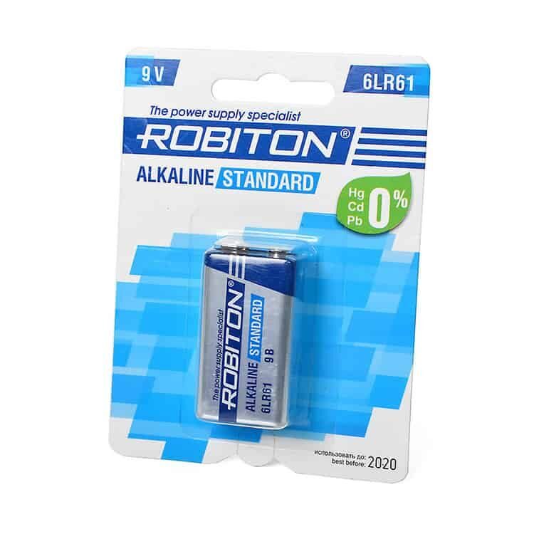 Элемент питания крона ROBITON STANDARD 6LR61 9V BL1