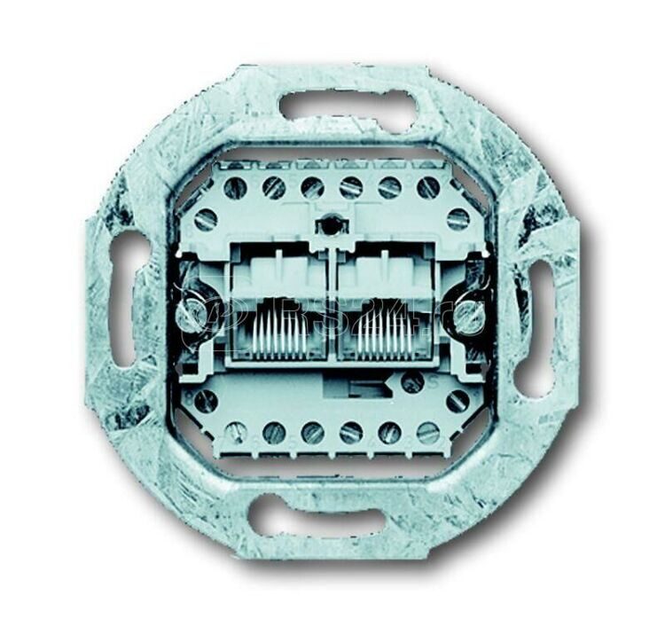 Розетка телефонная 2-я. RJ11/12 RJ45 кат. 3,2х8(8) АВВ